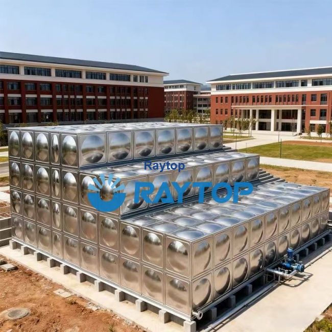 SS304 Welding Stainless Steel Water Tank for Irrigation Sectional Pressed Large Capacity Small Modular Hydroponics Equipment