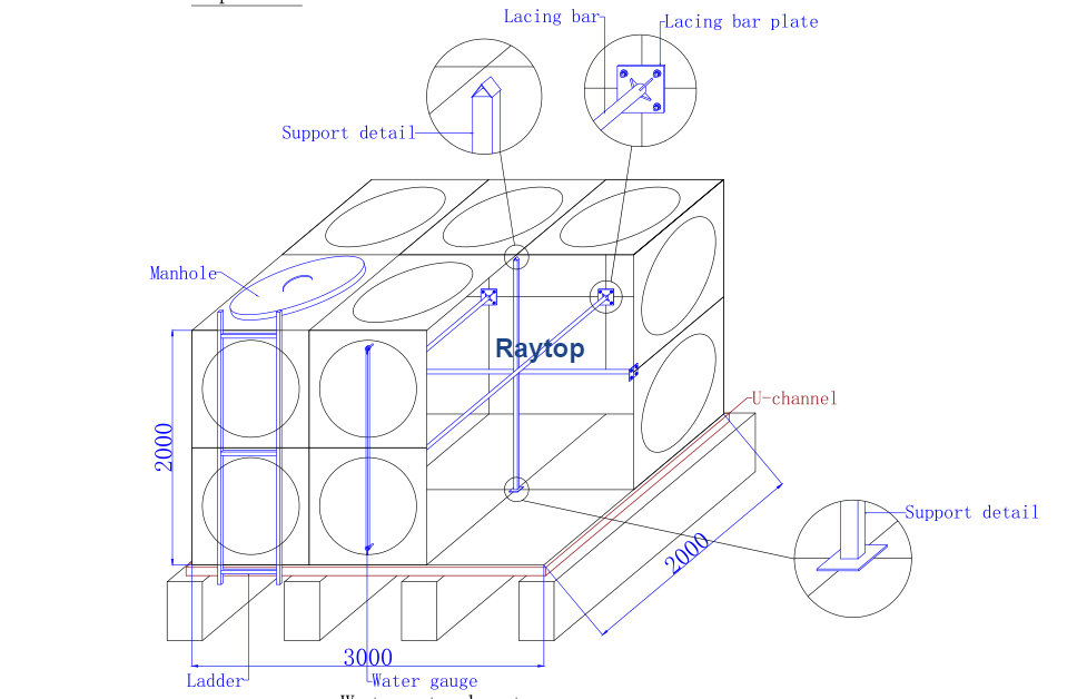 SMC/GRP/FRP SECTIONAL STORAGE WATER TANK