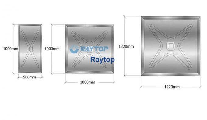 Hydraulically Pressed Tank Panels with Double Flanges Compliant with BS 1564:1975 & SS 22:1979. Hot-Dip Galvanised (HDG)