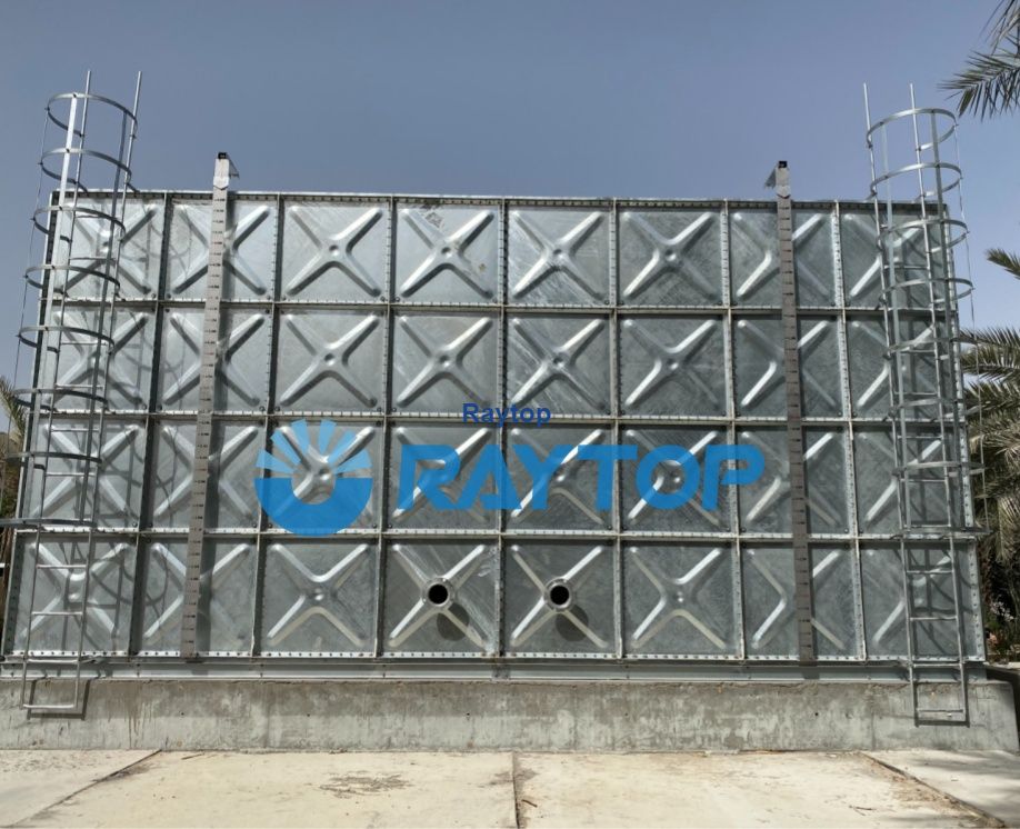 HDG Hot Dipped Galvanized Steel Overhead Water Storage Tank